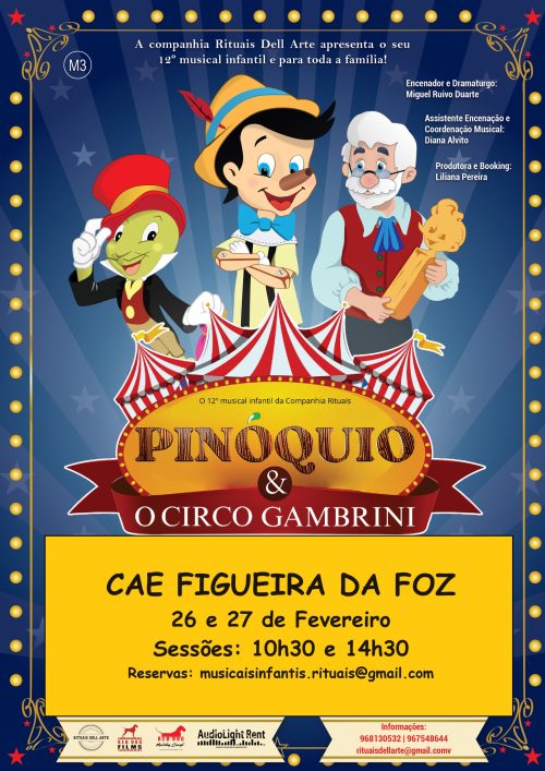 pinoquio circo gambrini musical figueira da foz 2025